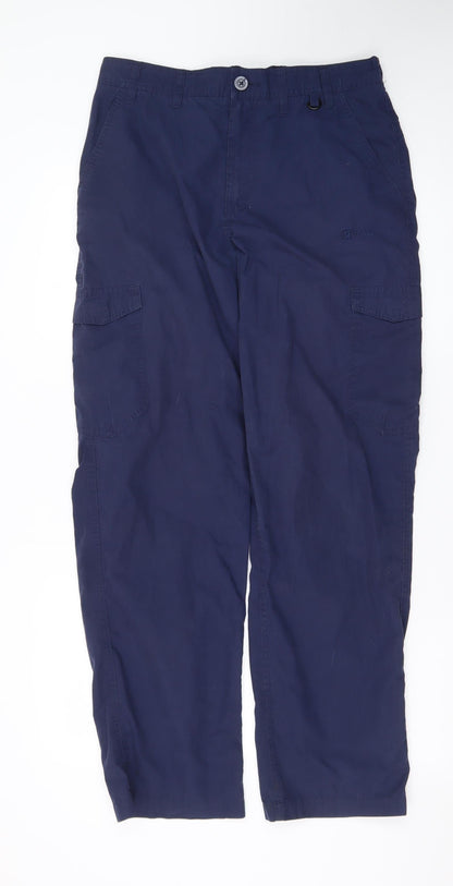 Hi Gear Women's Blue Cargo Trousers Size 32 Elastic Waist Outdoor Workwear