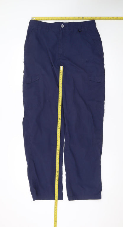 Hi Gear Women's Blue Cargo Trousers Size 32 Elastic Waist Outdoor Workwear