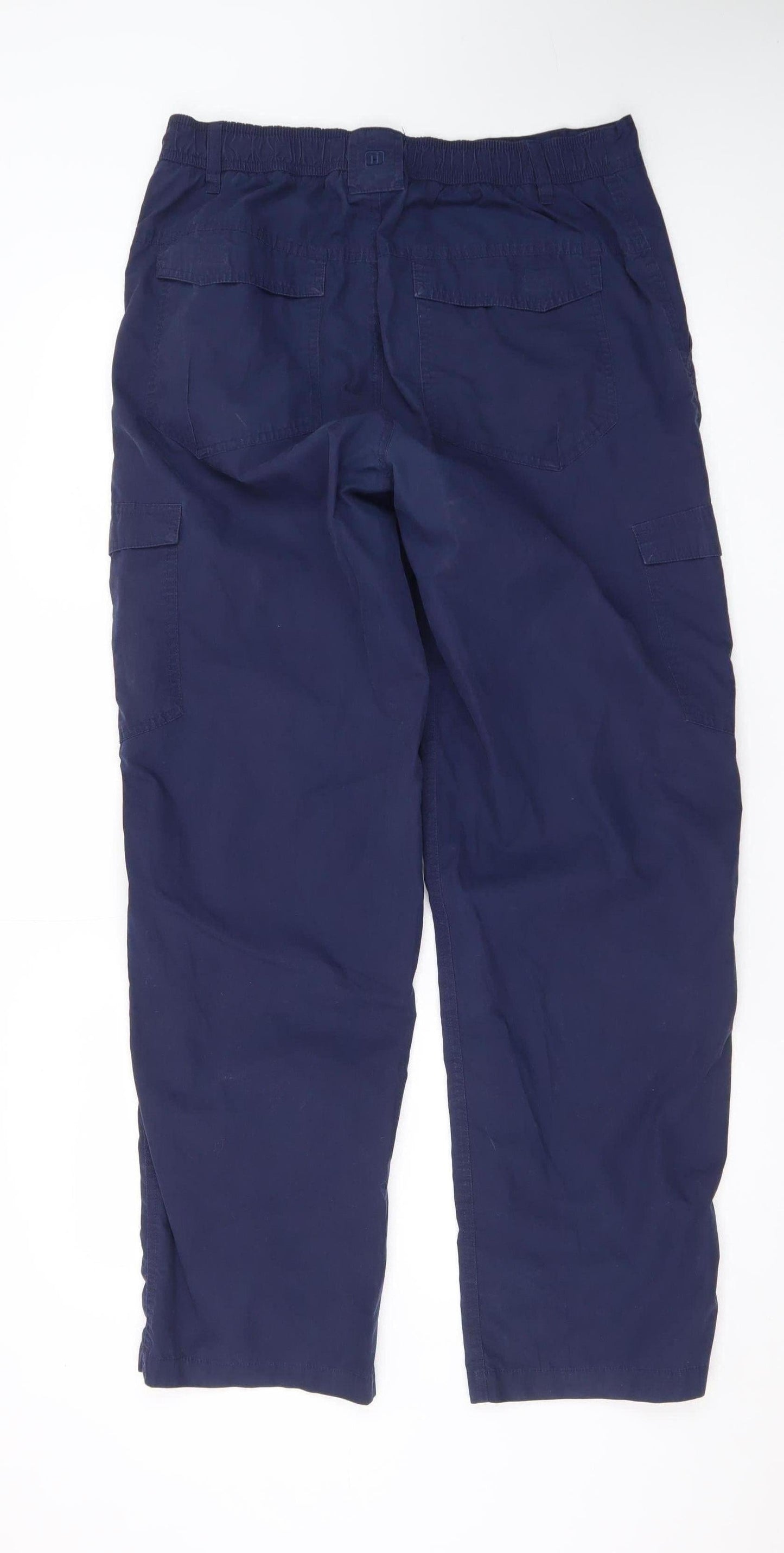 Hi Gear Women's Blue Cargo Trousers Size 32 Elastic Waist Outdoor Workwear