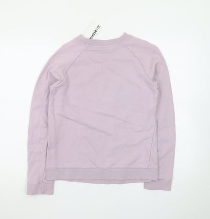Adidas Womens Lilac Sweatshirt Size 10 Purple Trefoil Logo Pullover