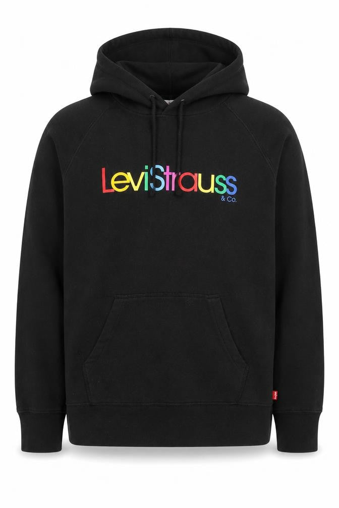 Levi's Men's Black Rainbow Logo Pullover Hoodie Size M
