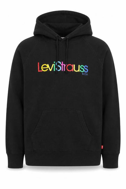 Levi's Men's Black Rainbow Logo Pullover Hoodie Size M