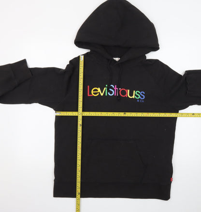 Levi's Men's Black Rainbow Logo Pullover Hoodie Size M
