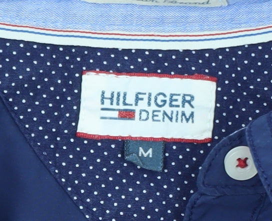 Hilfiger Denim Men's Blue Slim Fit Long Sleeve Button-Up Shirt M