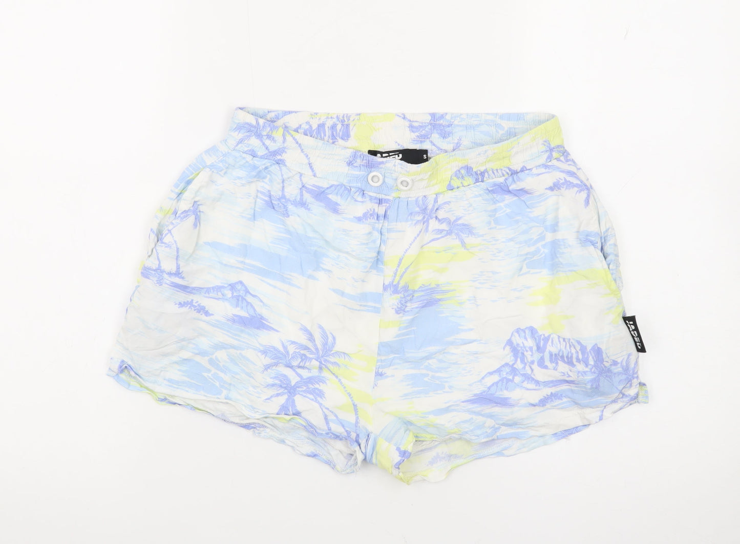 Jaded London Women’s Multicoloured Tropical Viscose Shorts Size S
