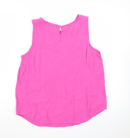 Boden Women Pink Sleeveless Chiffon Blouse UK 10