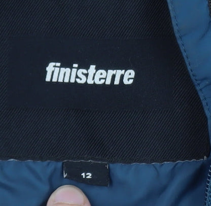 Finisterre Men's Blue Hooded Puffer Jacket Size M Water Resistant