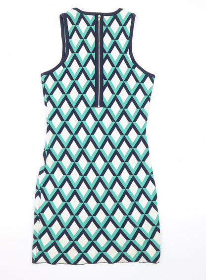 Neon Rose Womens Multicoloured Geometric Bodycon Dress Size 8