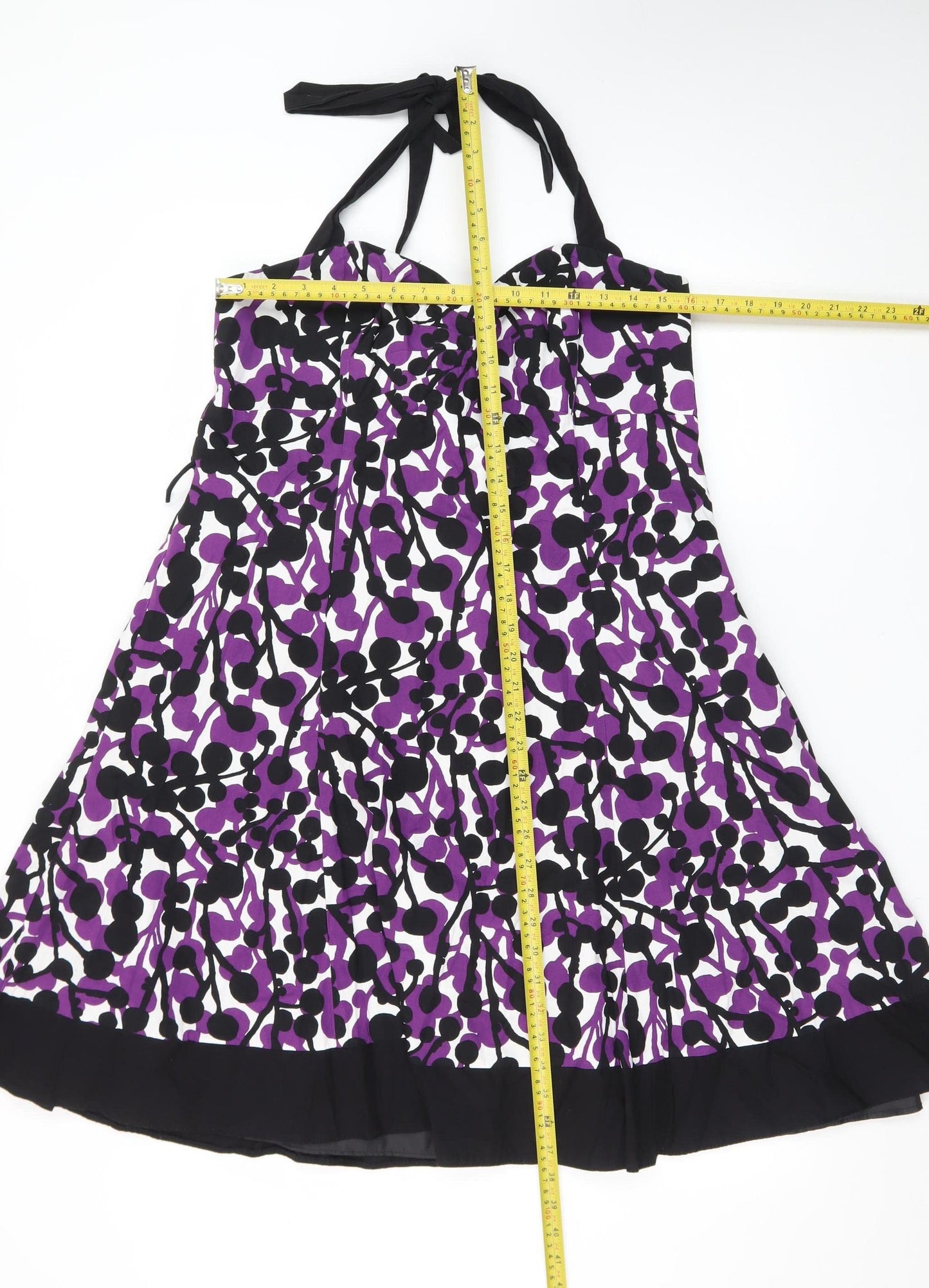 Rocha John Rocha Women’s Petite Multicoloured Size 16 Halter A-Line Dress
