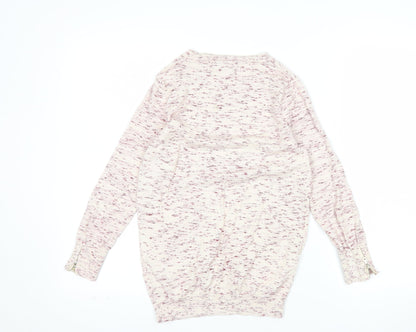 Warehouse Women Beige Cotton Knit Long Sleeve Pullover Jumper UK 8