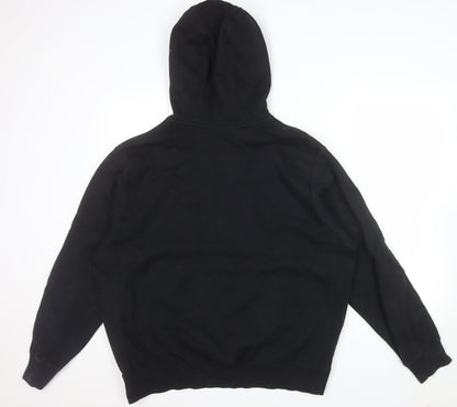 Nike Men's Black Pullover Hoodie L Fleece Logo Hooded Sweatshirt