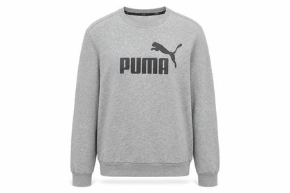 Puma Men's Grey Crew Neck Pullover Logo Sweatshirt Size M