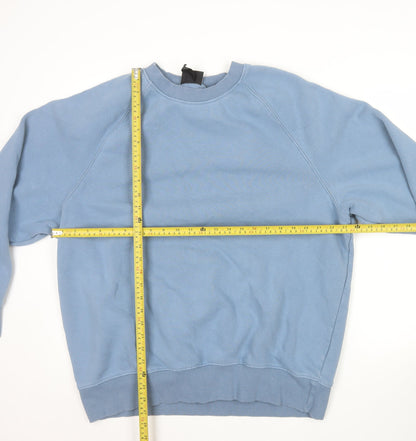 H&M Mens Blue XL Oversized Fit Crew Neck Sweatshirt
