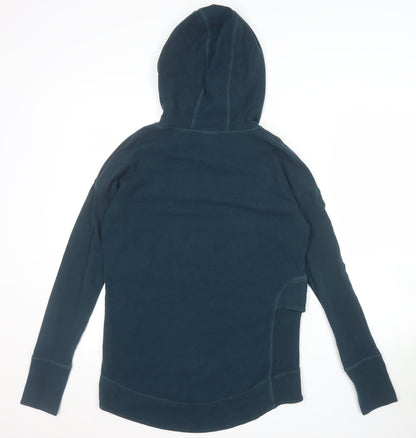 Sweaty Betty Womens Blue XS Pullover Hoodie Acrylic Cotton Blend
