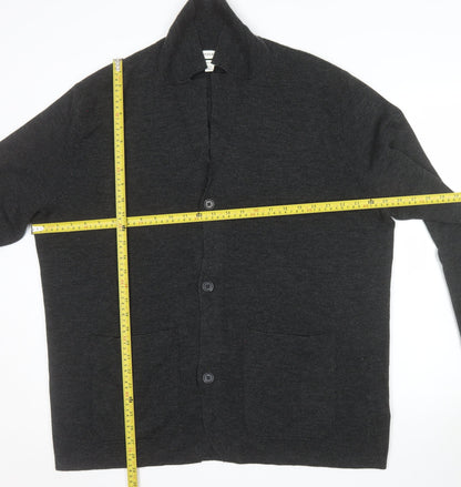 Marks and Spencer Autograph Men’s Grey 2XL Wool Blend Button Cardigan