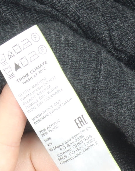 Marks and Spencer Autograph Men’s Grey 2XL Wool Blend Button Cardigan