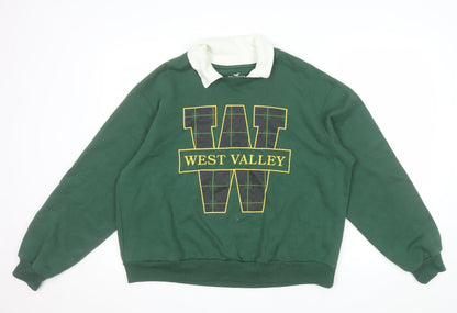 Hollister Womens Green West Valley Pullover Sweatshirt M