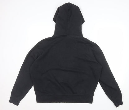 Nike Men's Black Pullover Hoodie Medium Fleece Logo Sportswear