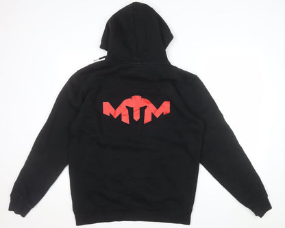 Make Thread Mens Black L Pullover Hoodie More Than Muscle