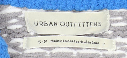 Urban Outfitters Women’s Grey Fair Isle Full Zip Jumper Size S