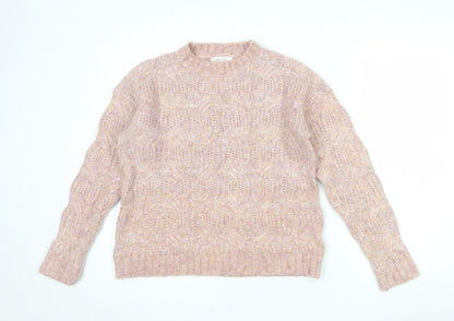 Marks and Spencer Per Una Women Pink Cable-Knit Jumper M