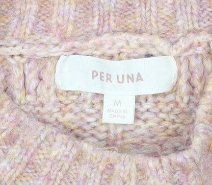 Marks and Spencer Per Una Women Pink Cable-Knit Jumper M