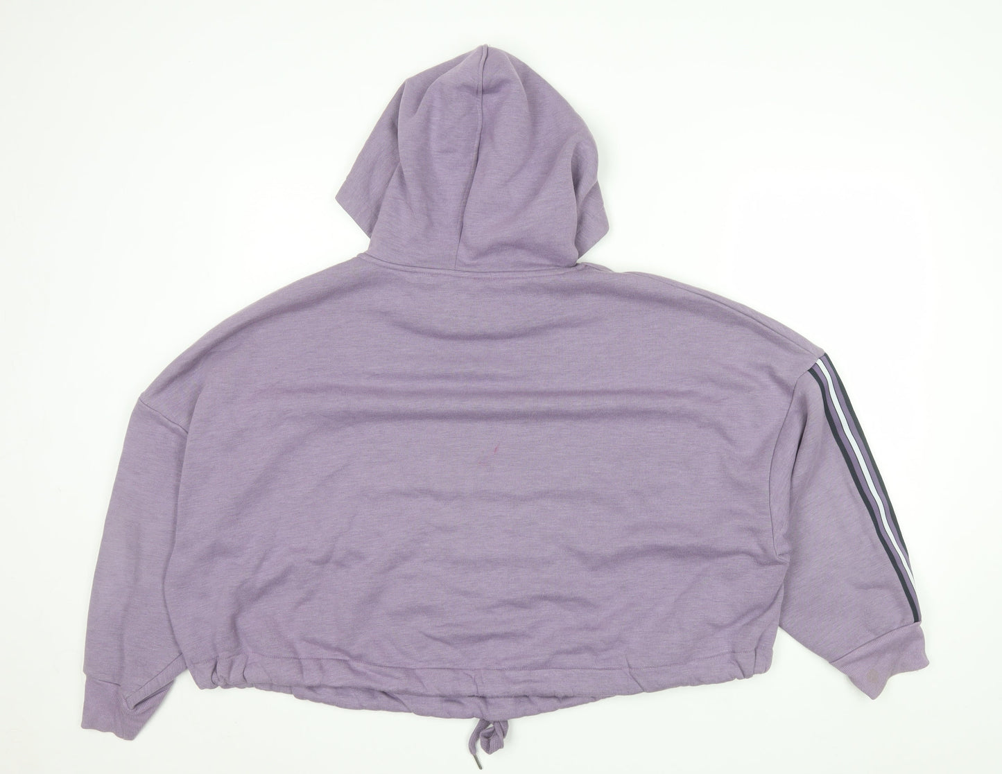 Marks and Spencer Women Purple XL Pullover Hoodie with Stripe Detail