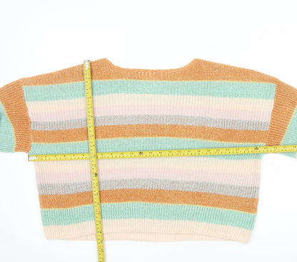 Billabong Womens Multicoloured Striped Knit Jumper Size L