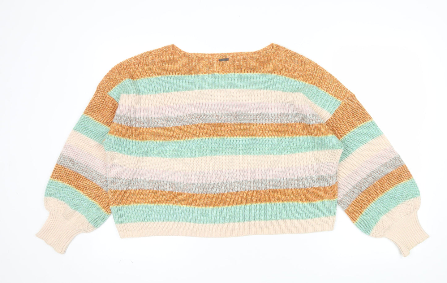 Billabong Womens Multicoloured Striped Knit Jumper Size L