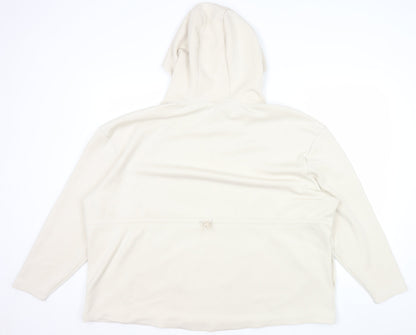 Marks and Spencer Women Beige Size 22 Pullover Hoodie Fleece