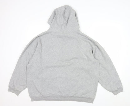 FDNY Men’s Grey Pullover Hoodie Size L Regular Fit Logo Sweatshirt