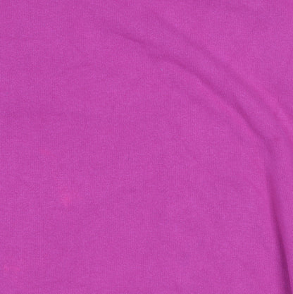 Monki Womens Pink Cotton Blend Crew Neck Pullover Sweatshirt XXS