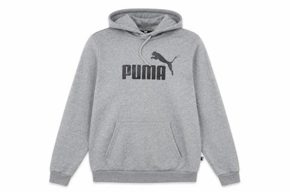 Puma Men's Grey Logo Pullover Hoodie Size M Regular Fit