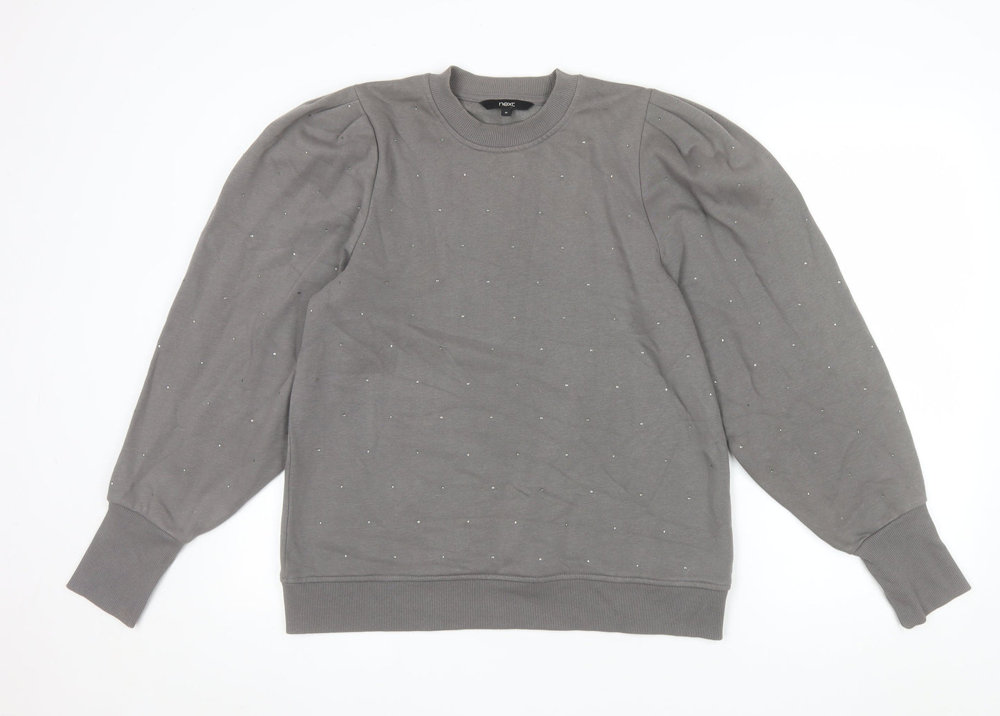 Next Women Grey Embellished Pullover Sweatshirt Size 14