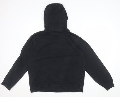 Nike Mens Black L Pullover Hoodie Fleece Sportswear Logo