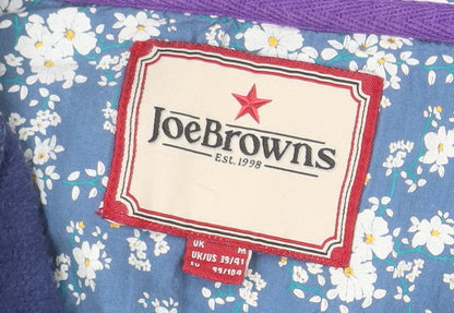 Joe Browns Women Blue 1/2 Zip Pullover Sweatshirt M 100% Cotton