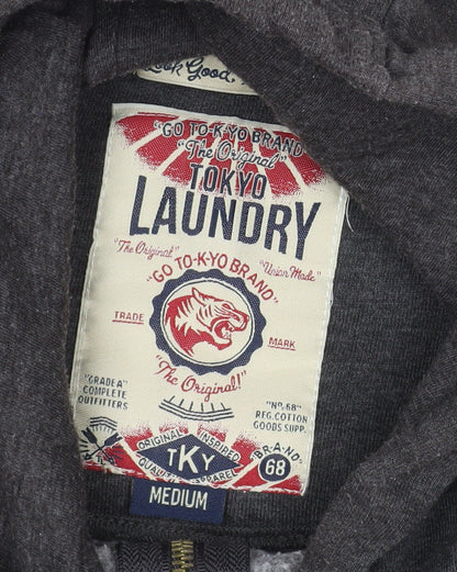 Tokyo Laundry Men's Grey Full Zip Hoodie Size M