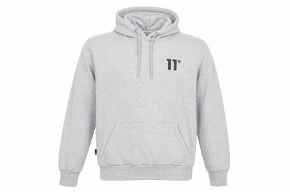 11 Degrees Mens Grey Pullover Hoodie Small Regular Fit