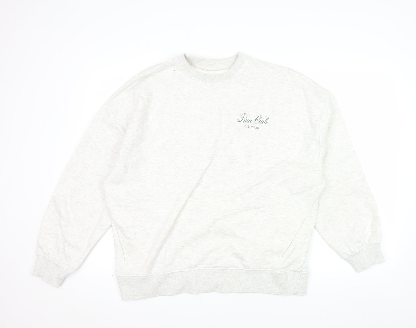 Marks and Spencer Women Grey Run Club Crew Neck Sweatshirt Size 14