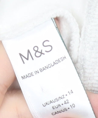 Marks and Spencer Women Grey Run Club Crew Neck Sweatshirt Size 14