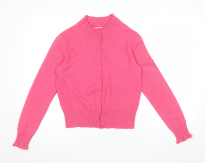 Denner Cashmere Women’s Pink Crew Neck Button Cardigan Size S