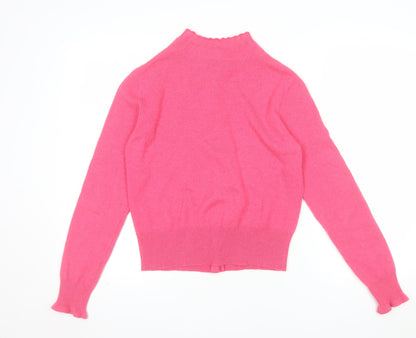 Denner Cashmere Women’s Pink Crew Neck Button Cardigan Size S