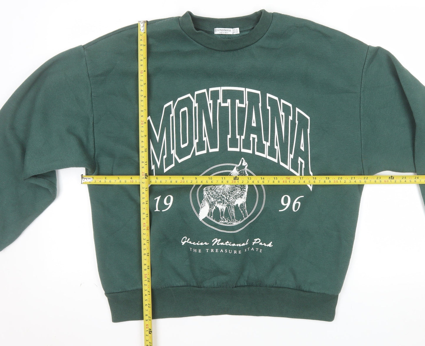 Stradivarius Womens Green Montana Pullover Sweatshirt XS