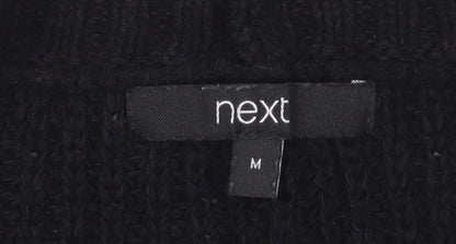 Next Women's Black Chunky V-Neck Knit Sleeveless Vest Jumper Size M