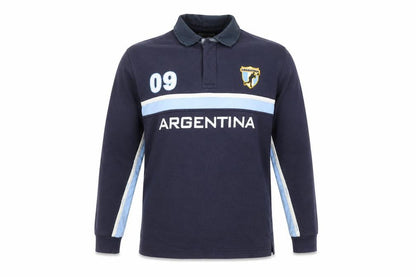 Kevingston Men's Blue Argentina Rugby Collared Sweatshirt M