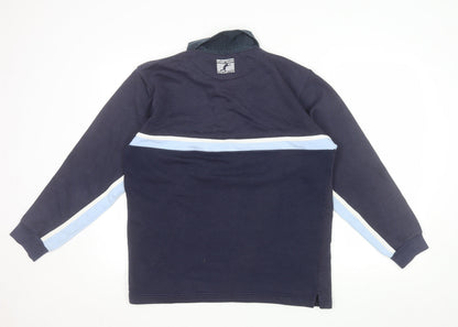 Kevingston Men's Blue Argentina Rugby Collared Sweatshirt M