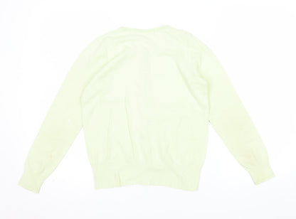 Marks and Spencer Women’s Green Cardigan Size 8 Crew Neck Knit