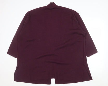 Marks and Spencer Women’s Purple Wool Blend V-Neck Cardigan Size 20