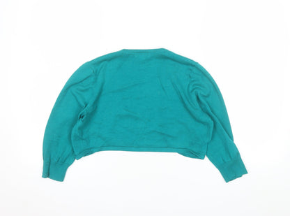 Monsoon Womens Green Cotton Shrug Cardigan M