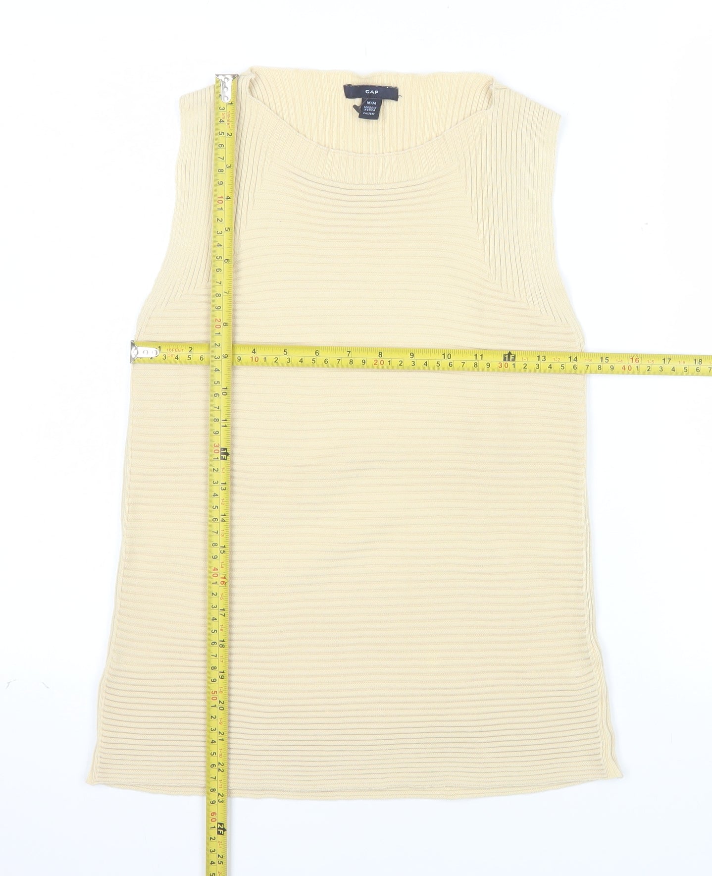 GAP Women's Beige Knit Sleeveless Tank Top Size M